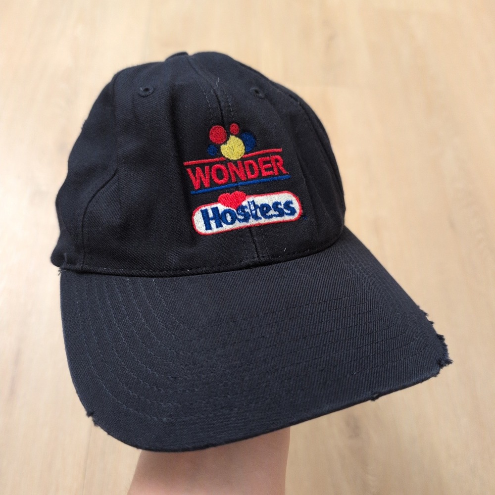 Vintage Richardson Wonder Hostess Snapback Hat Black Distressed Style 512 Cap